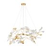 Dekoracyjna nowoczesna lampa wisząca ceramiczne listki dekoracyjna do salonu BOTANIKA XY080P-L1000 gold Step Into Design